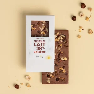 Tablette chocolat au lait 38% noisette